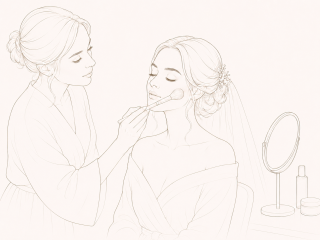 Braut Make-up Probe & Hochzeitstag